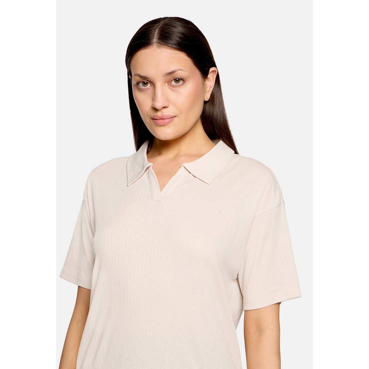 Polo manches courtes silky beige, CARTOON