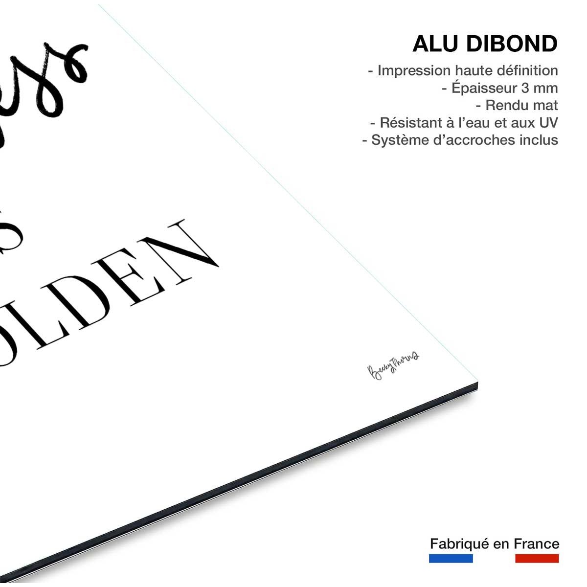 Tableau kindness is golden tableau alu dibond, HEXOA