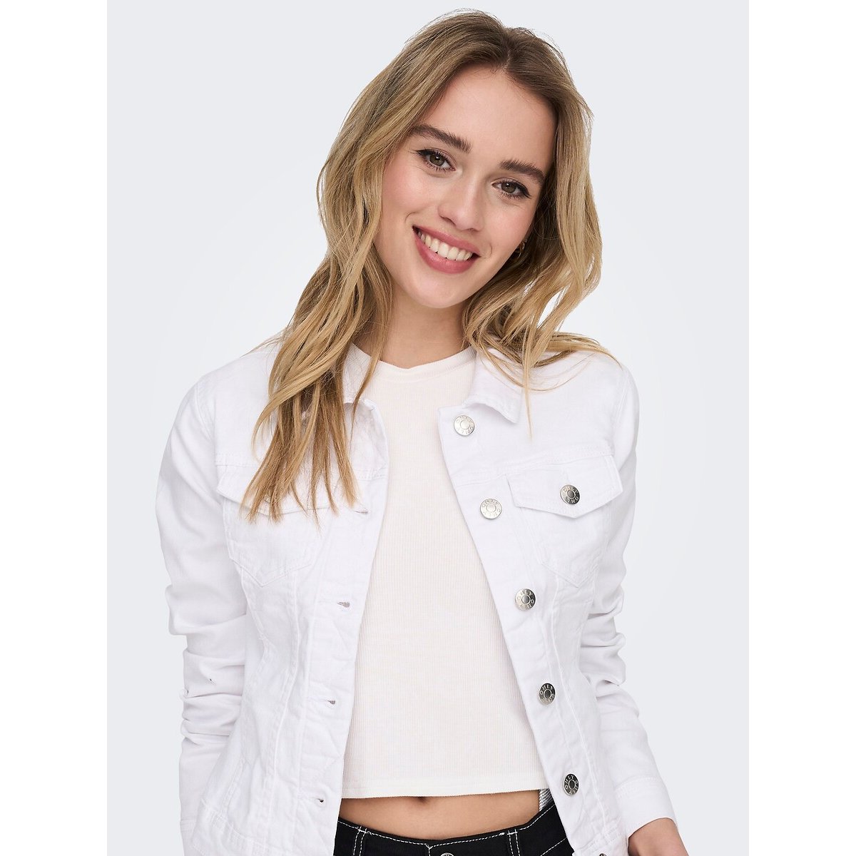 Cazadora vaquera blanco, ONLY