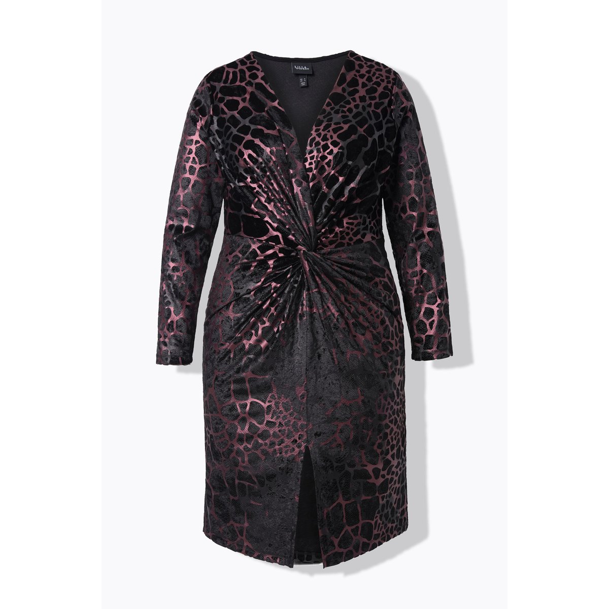 Robe en jersey, imprimé floqué animal noir, ULLA POPKEN