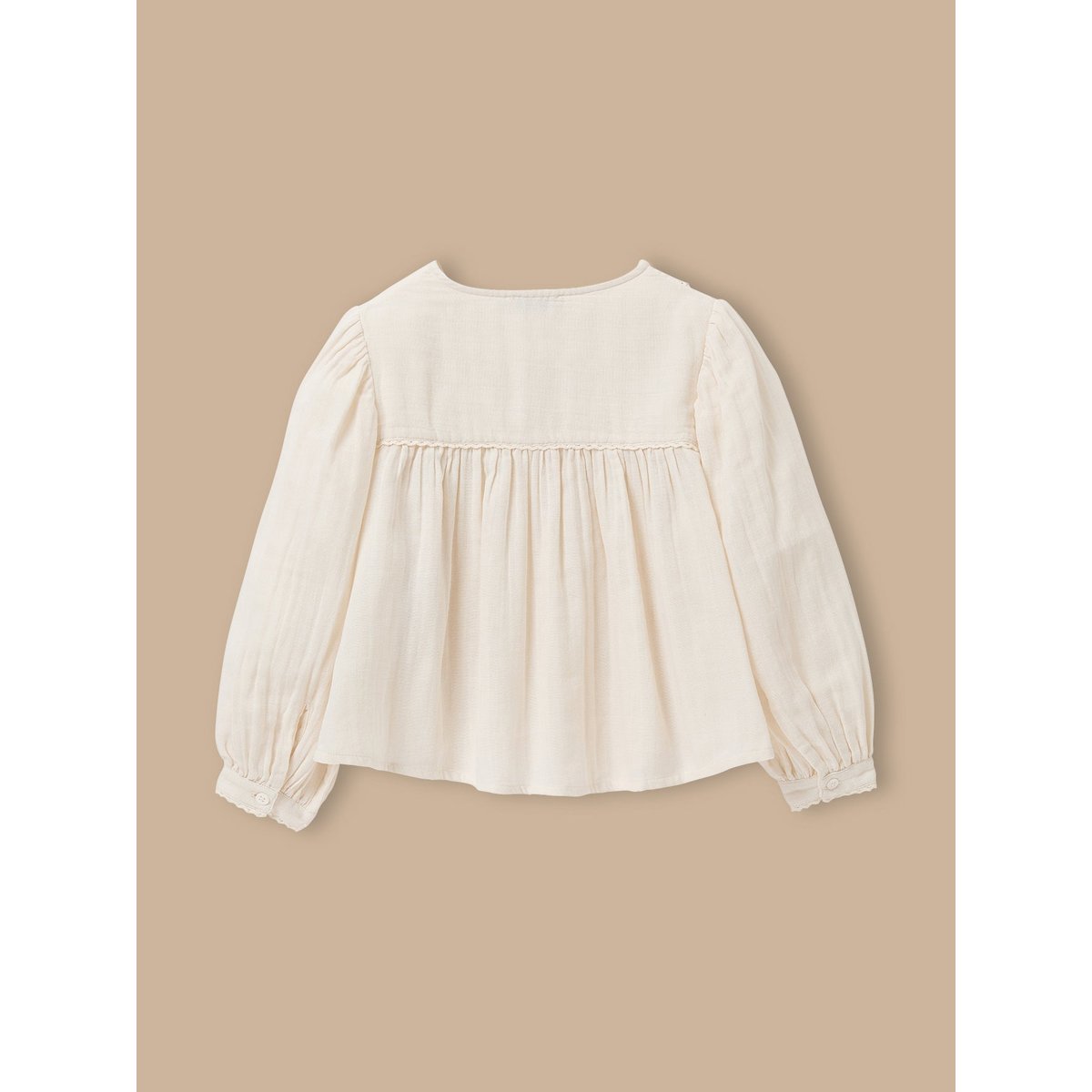 Blouse gaze de coton ecru, CYRILLUS