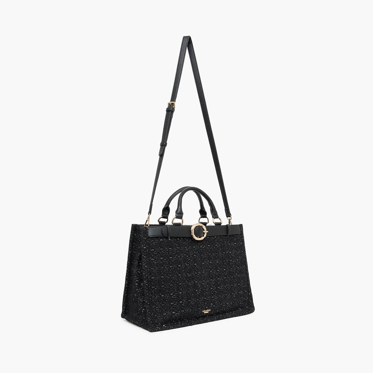 Grand sac shopper Toundra noir,doré, LOLLIPOPS