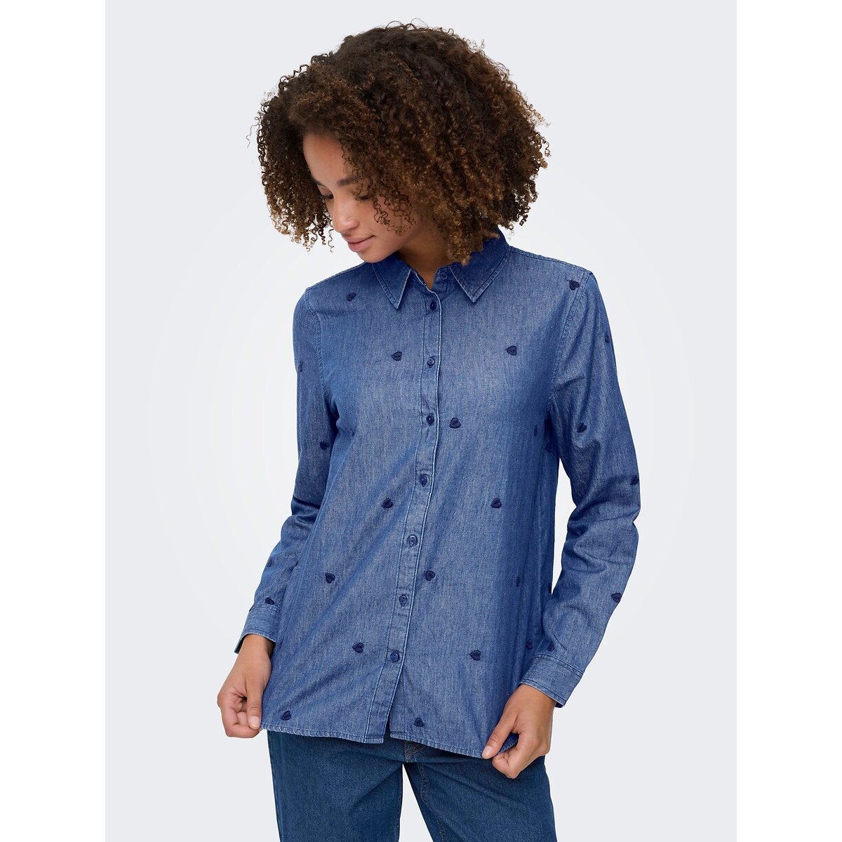 Camicia, motivo a cuori blu, JDY