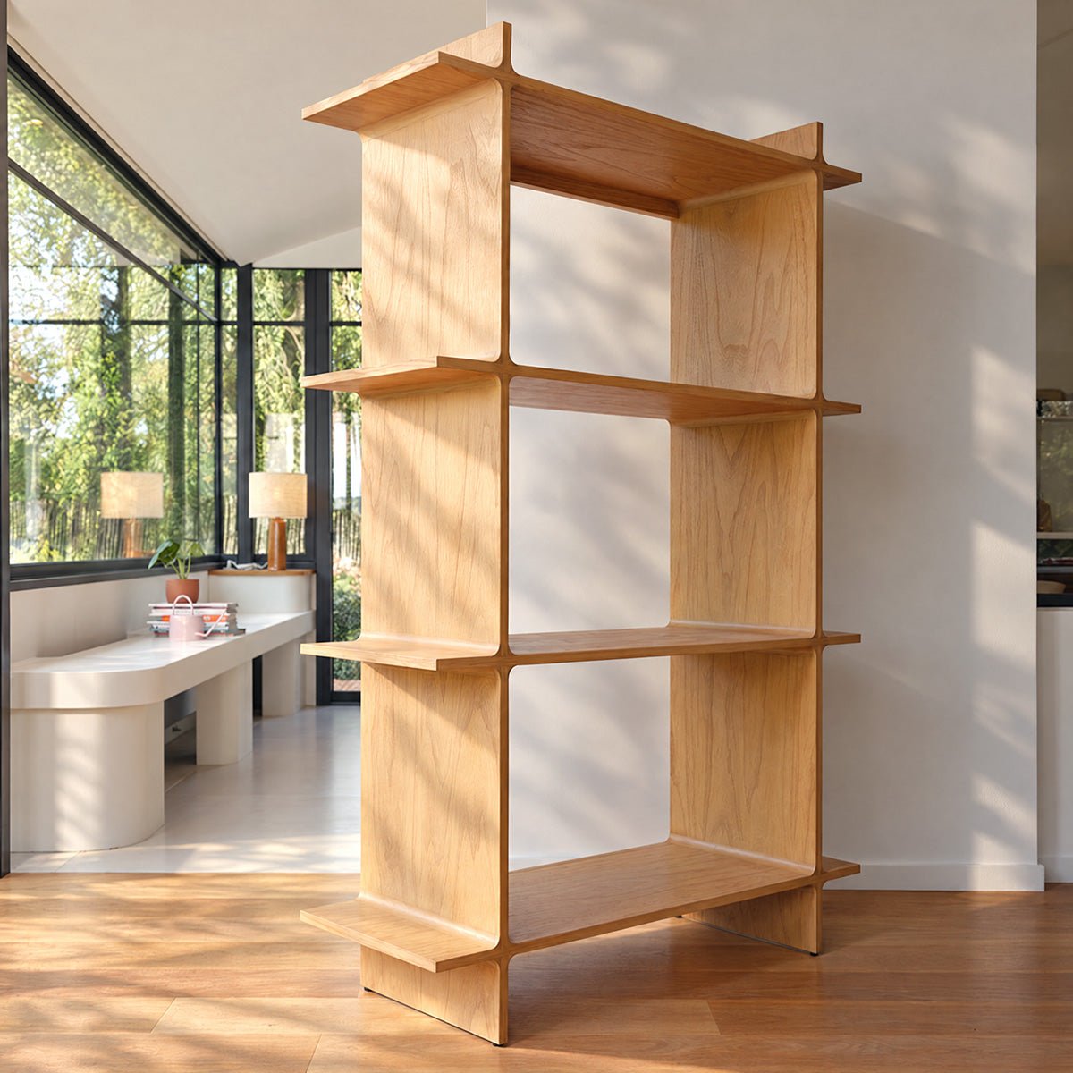 Etagère en mindi 175 cm NOAM naturel, BERAH GETAH