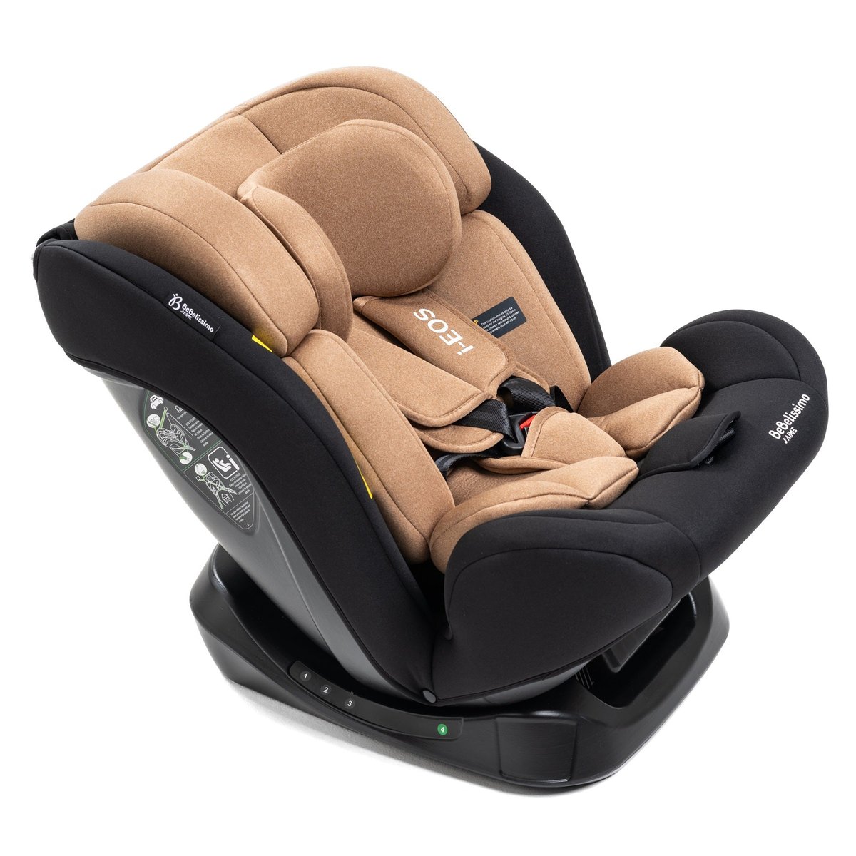 Siège auto I-size - groupe 0+/1/2/3 - (0-36kg) - Inclinable - 40 -150cm - i-EOS - beige beige, BEBELISSIMO J'AIME