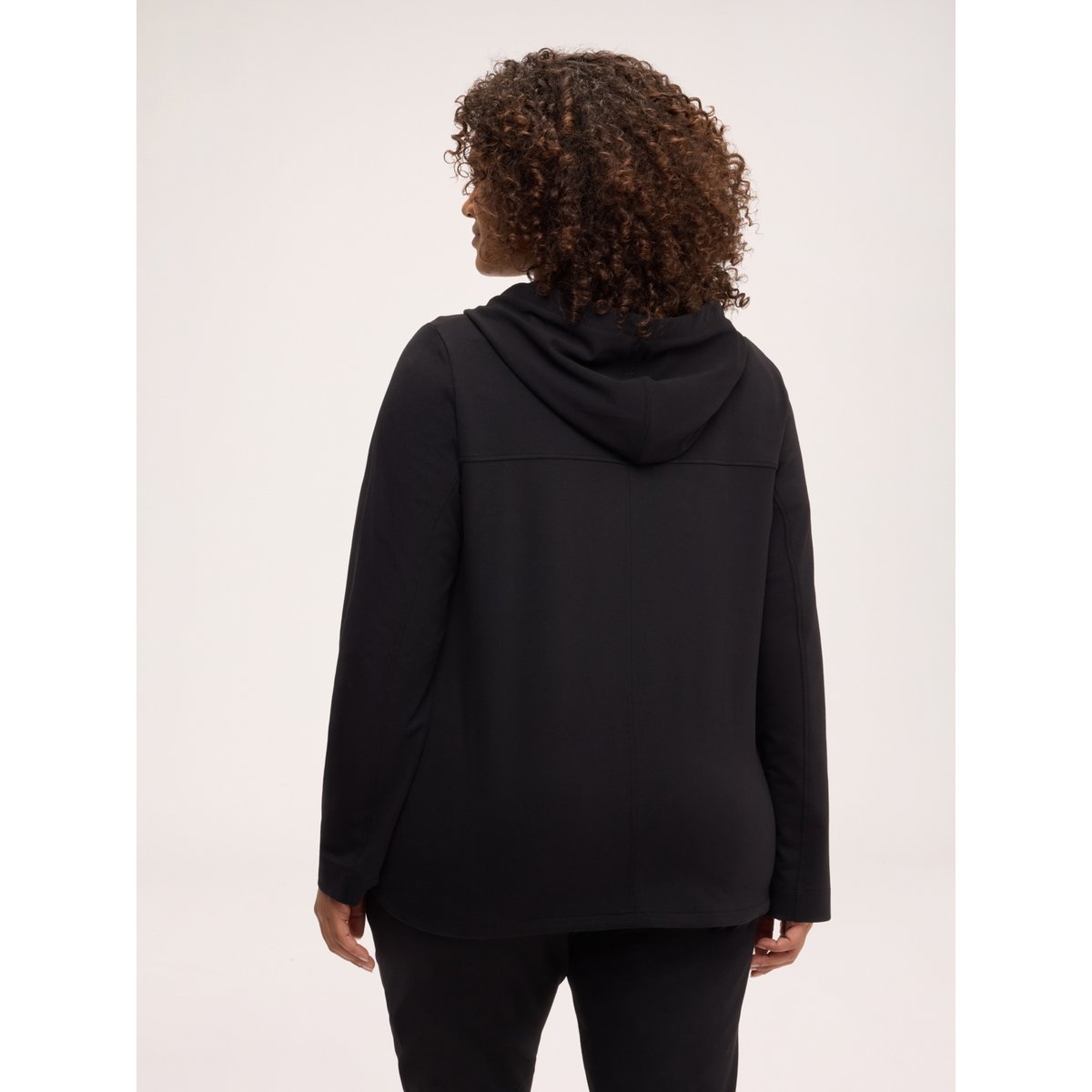 Sweat à capuche avec cordon de serrage noir, FIORELLA RUBINO