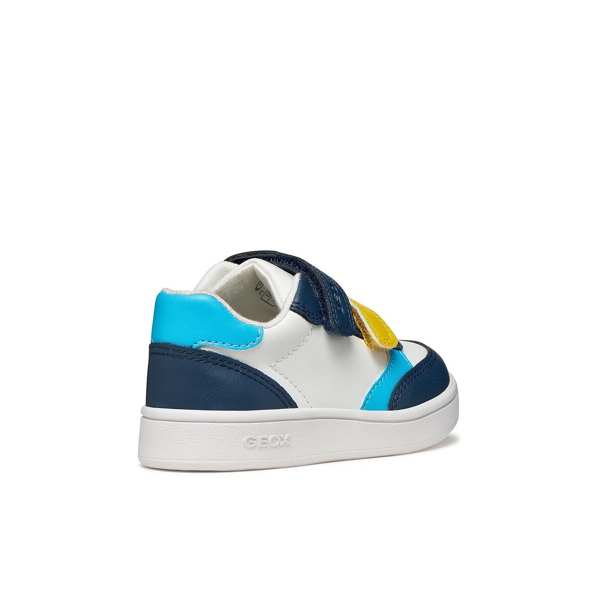 Baskets respirantes à scratchs, ECLYPER blanc/bleu marine, GEOX