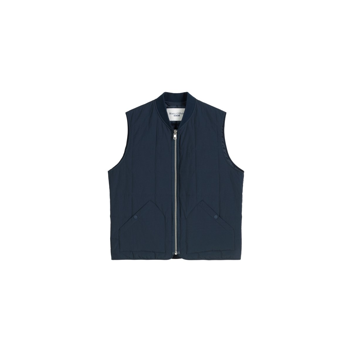 Gilet Outdoor regular légèrement matelassé et imperméable bleu foncé, MARC O’POLO DENIM