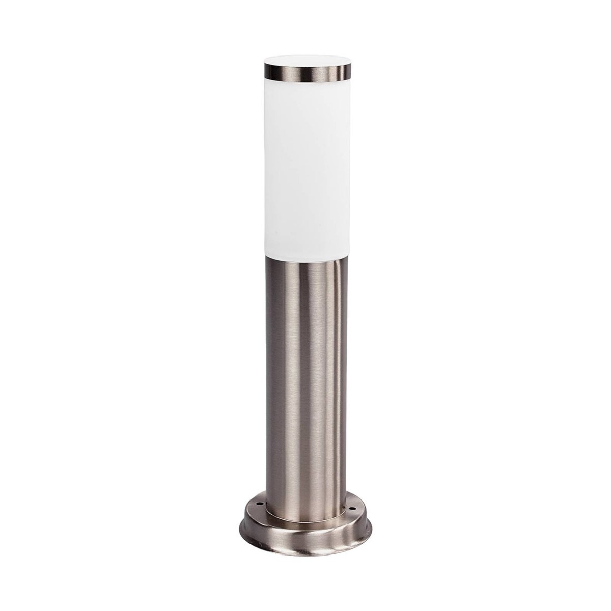 Luminaire extérieur en inox moderne, Kristof acier inoxydable, blanc, LINDBY