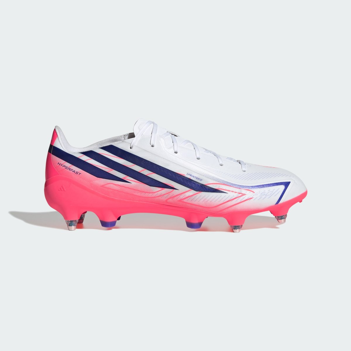 Chaussure De Football F50 Hyperfast League Terrain Gras Chaussure De Football F50 Hyperfast League Terrain Gras cloud white / solar purple / solar turbo, adidas Performance