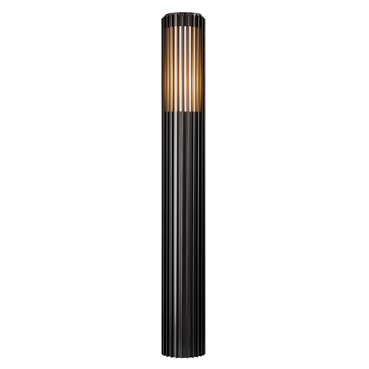 Potelet à l'architecture cylindrique et d'un minimalisme moderne en aluminium, ALUDRA 95 noir, NORDLUX