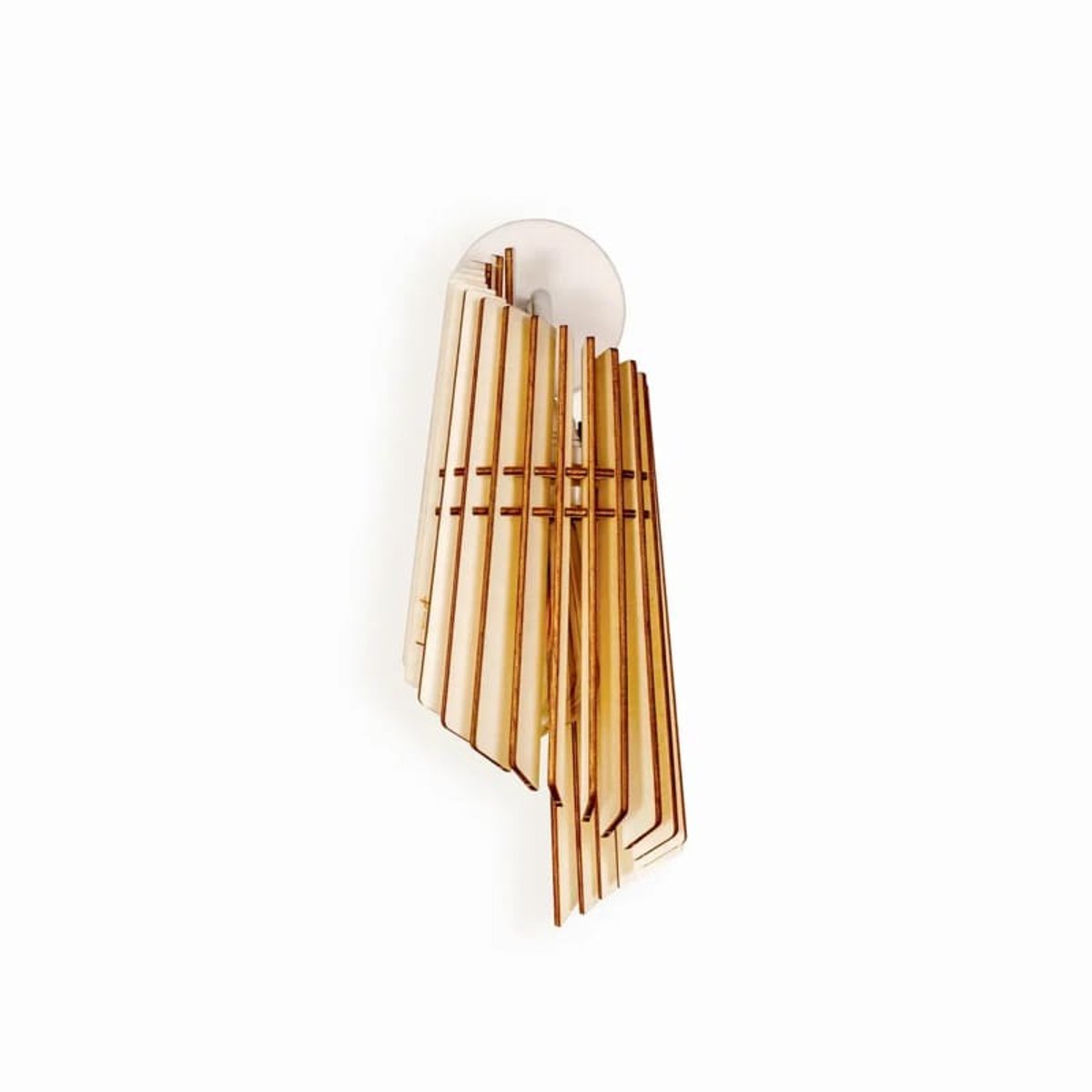 Applique en bois de peuplier PERLE bois clair - support blanc, ATELIER LOUPIOTE