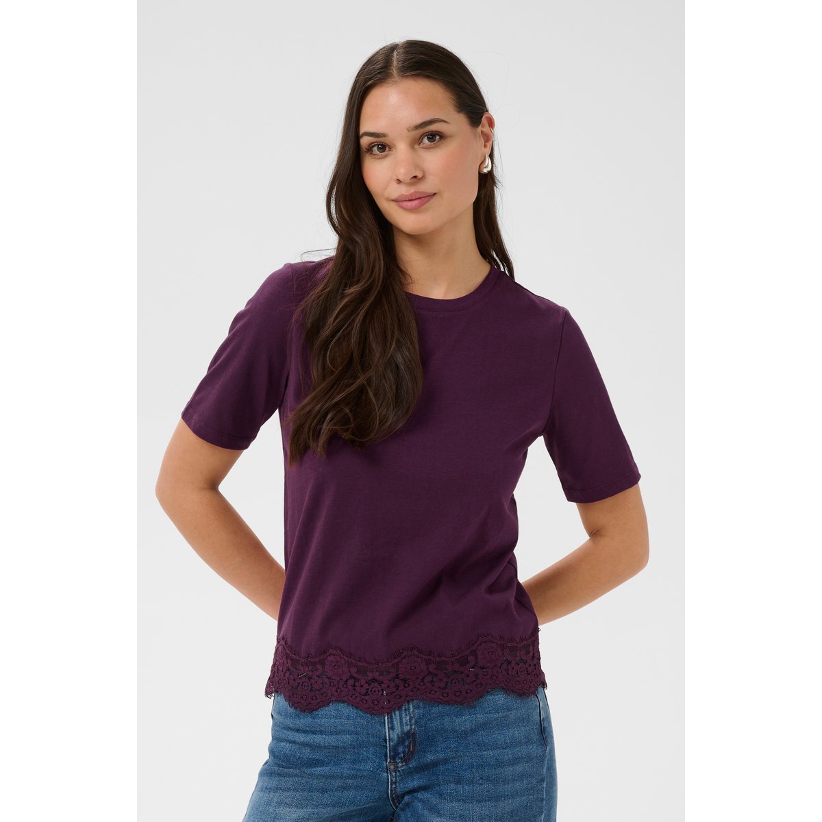 T-shirt à manches courtes violet blackberry wine, KAFFE