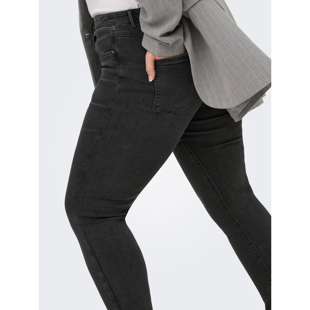 Jean Skinny dark grey denim, ONLY CARMAKOMA
