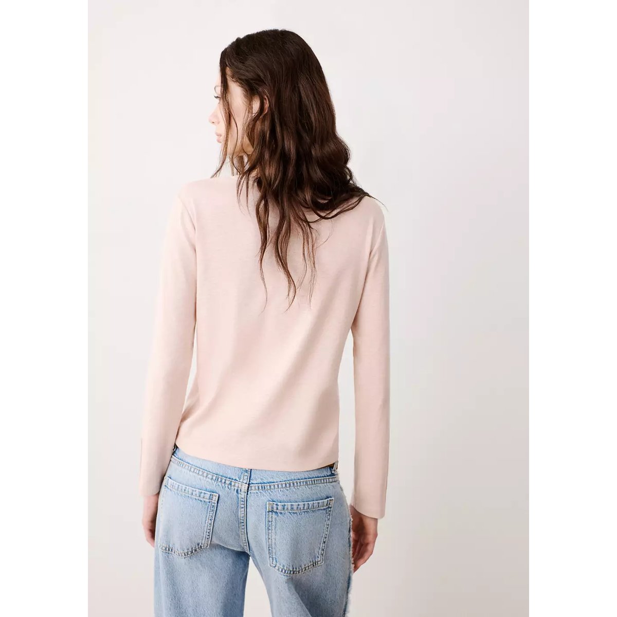 T-shirt à manches longues avec boutons décoratifs sable, MANGO TEEN