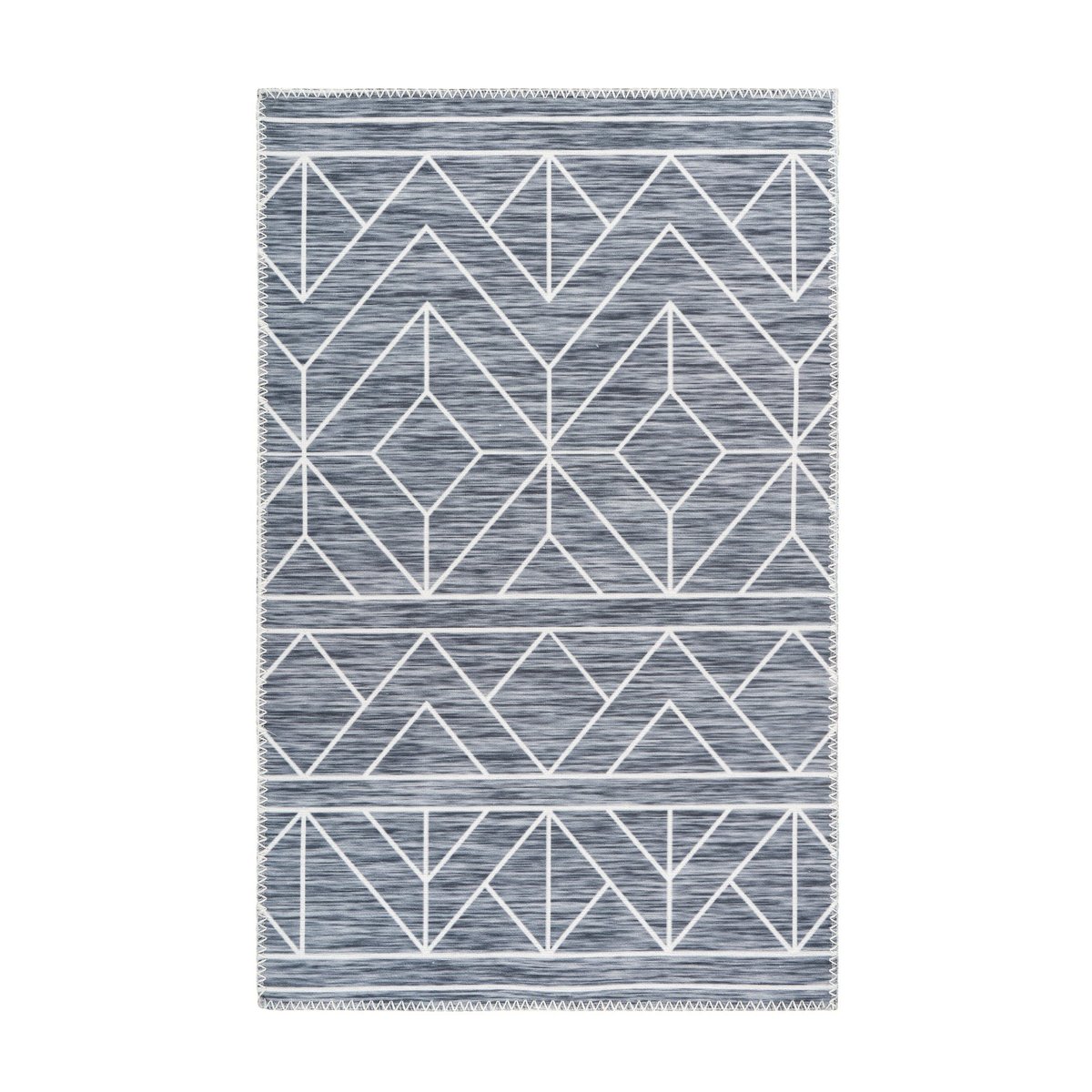 Tapis rectangulaire MAYA à motif géométrique anthracite, ARTE ESPINA