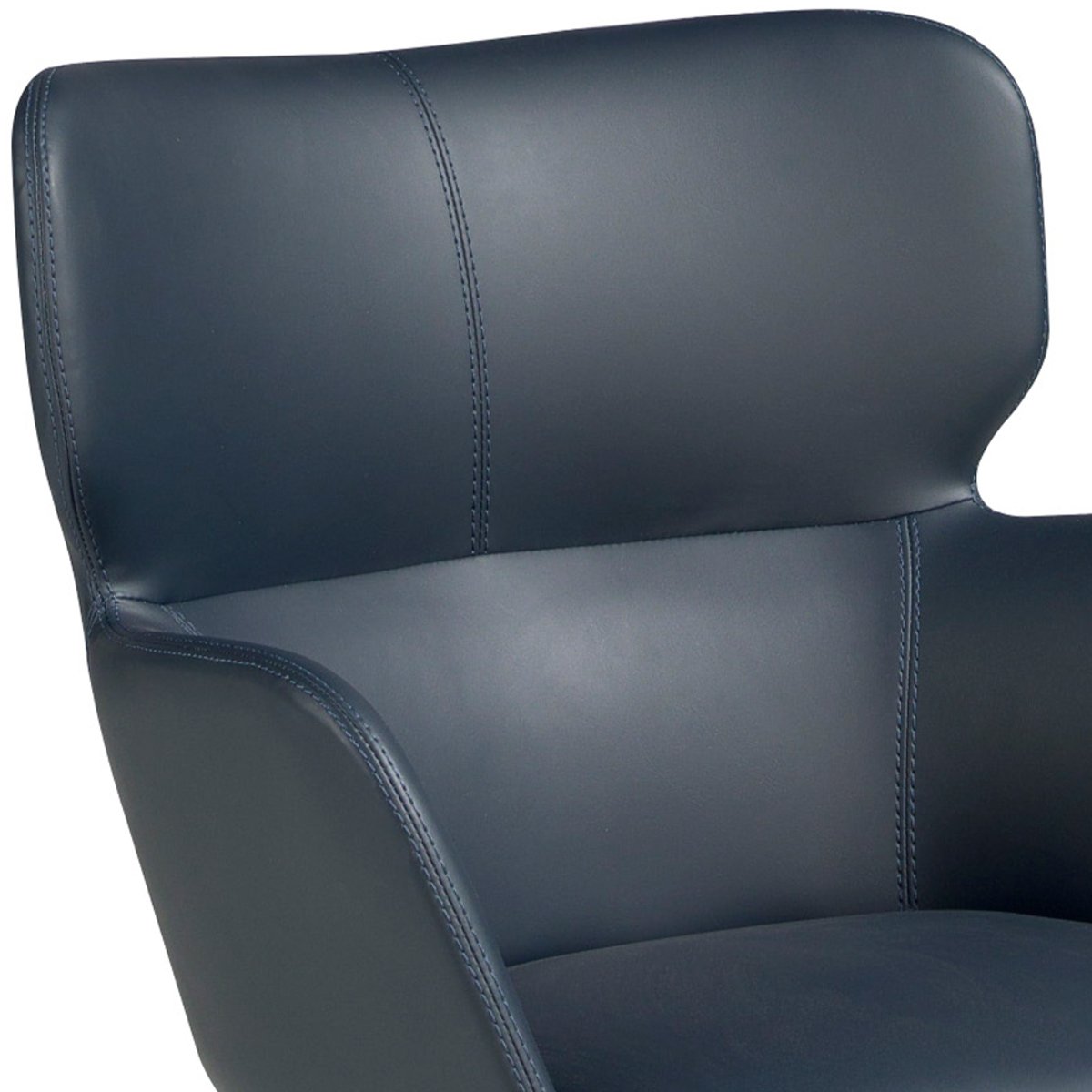 Chaise de bureau pivotant en similicuir bleu bleu | acier, ANGEL CERDA