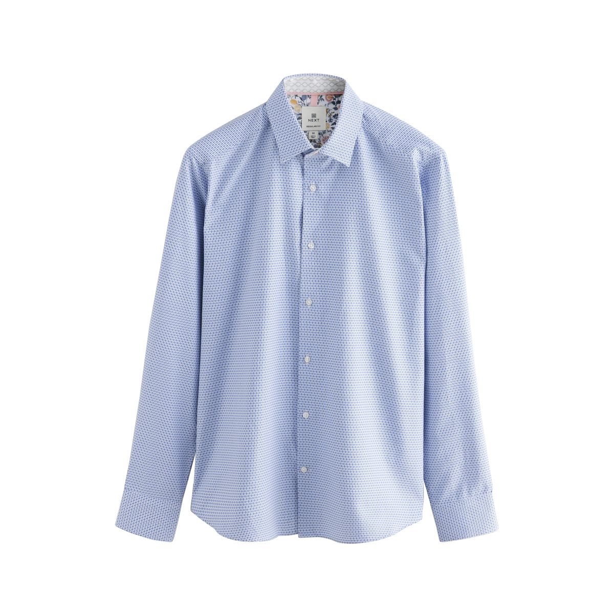 Chemise texturée avec poignet simple bleu, NEXT
