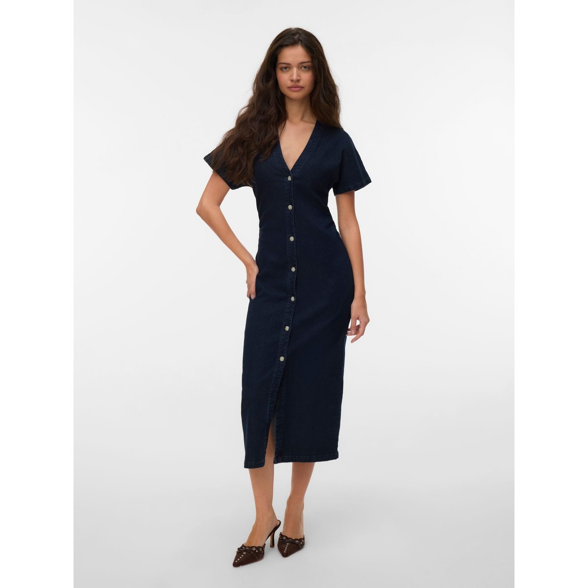 Robe En Denim dark blue denim 1, VERO MODA