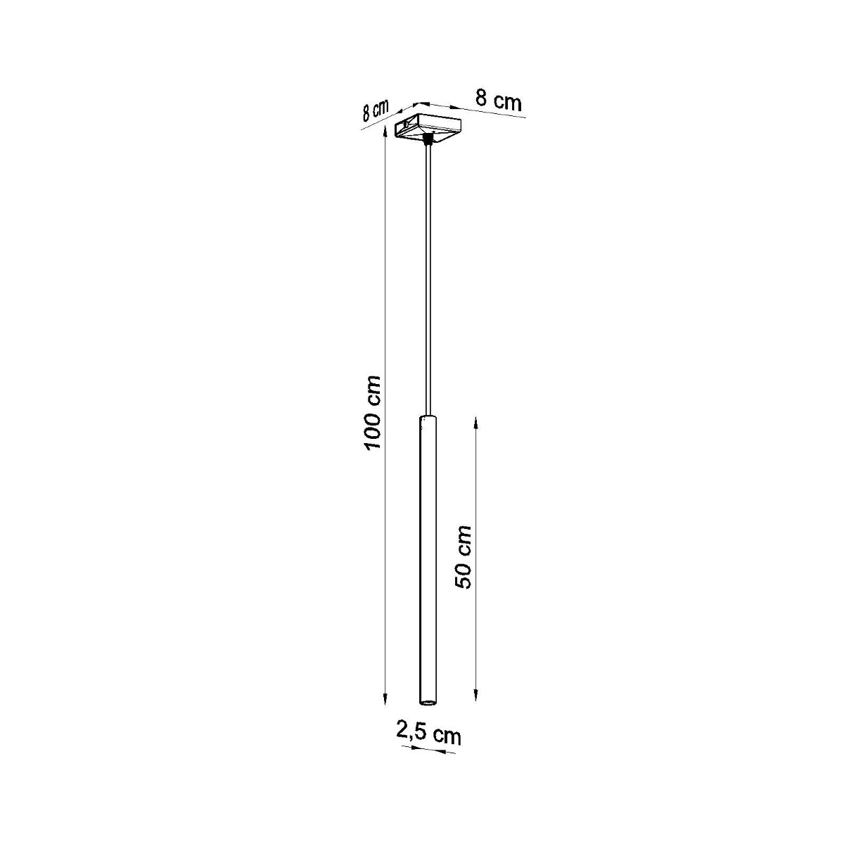 Suspension Acier Noir G9 1 Pastelo noir, EDEN