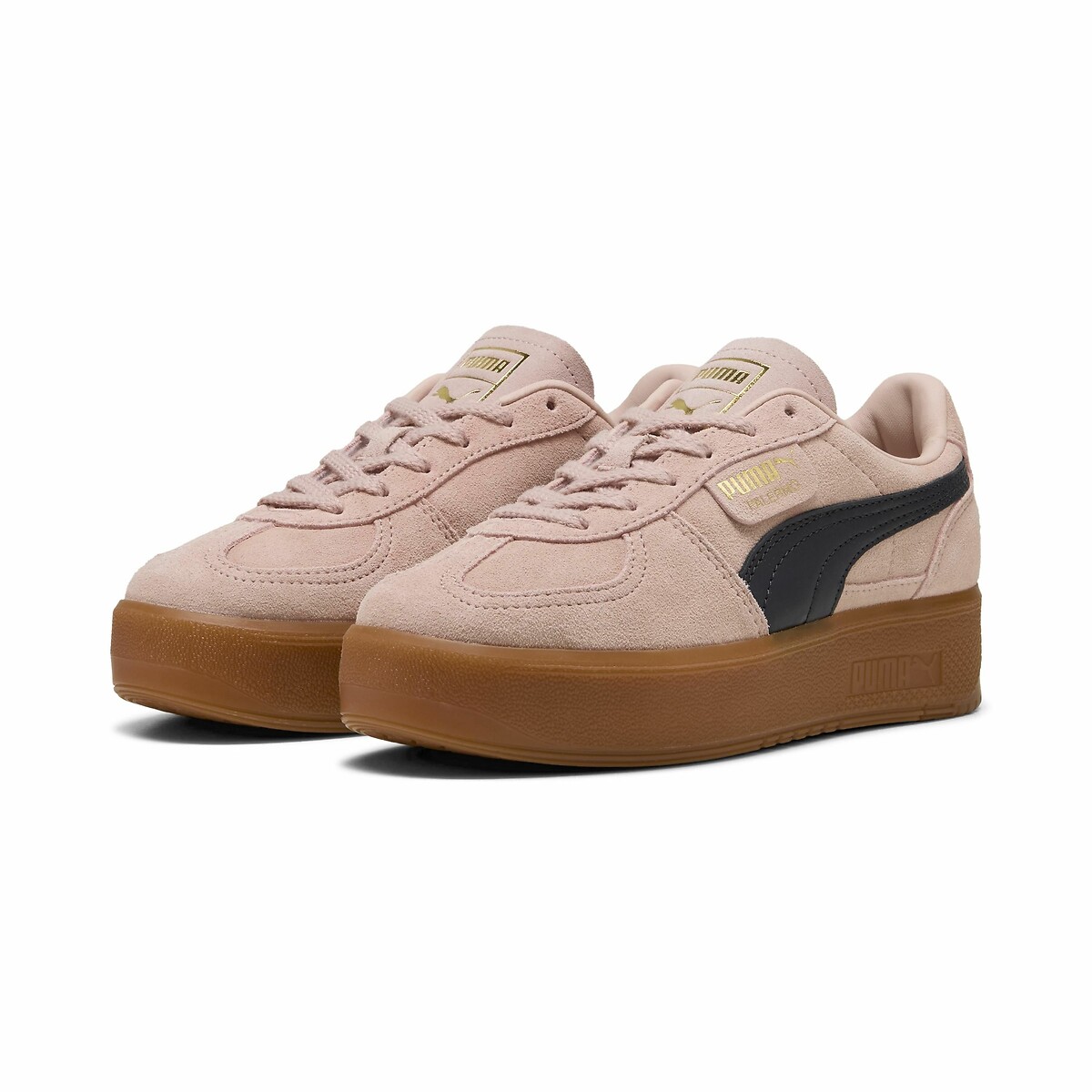 Leren sneakers Palermo Elevata roze/zwart, PUMA