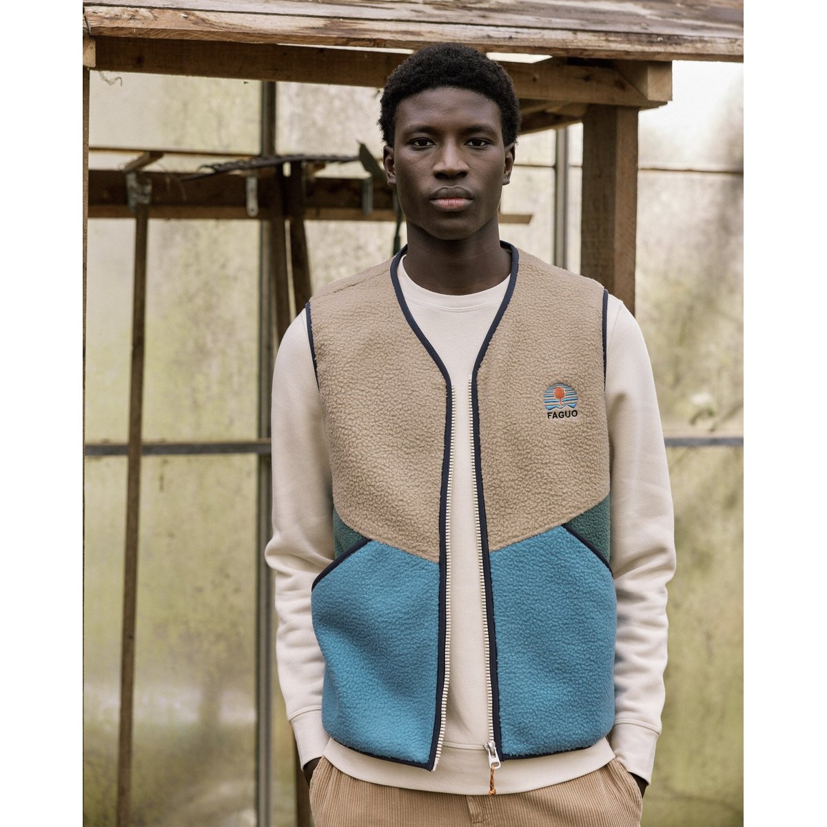 Polaire polyester TEILLAY bleu, FAGUO