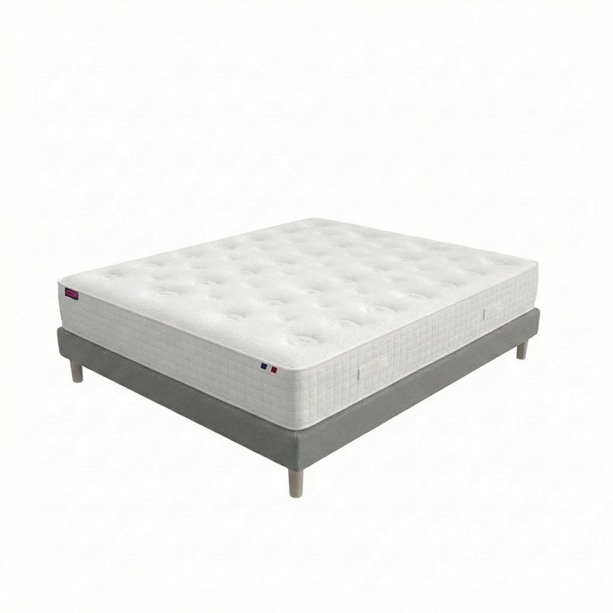 Ensemble lit - Matelas + sommier - Gris PLÉNITUDE gris foncé, DODO
