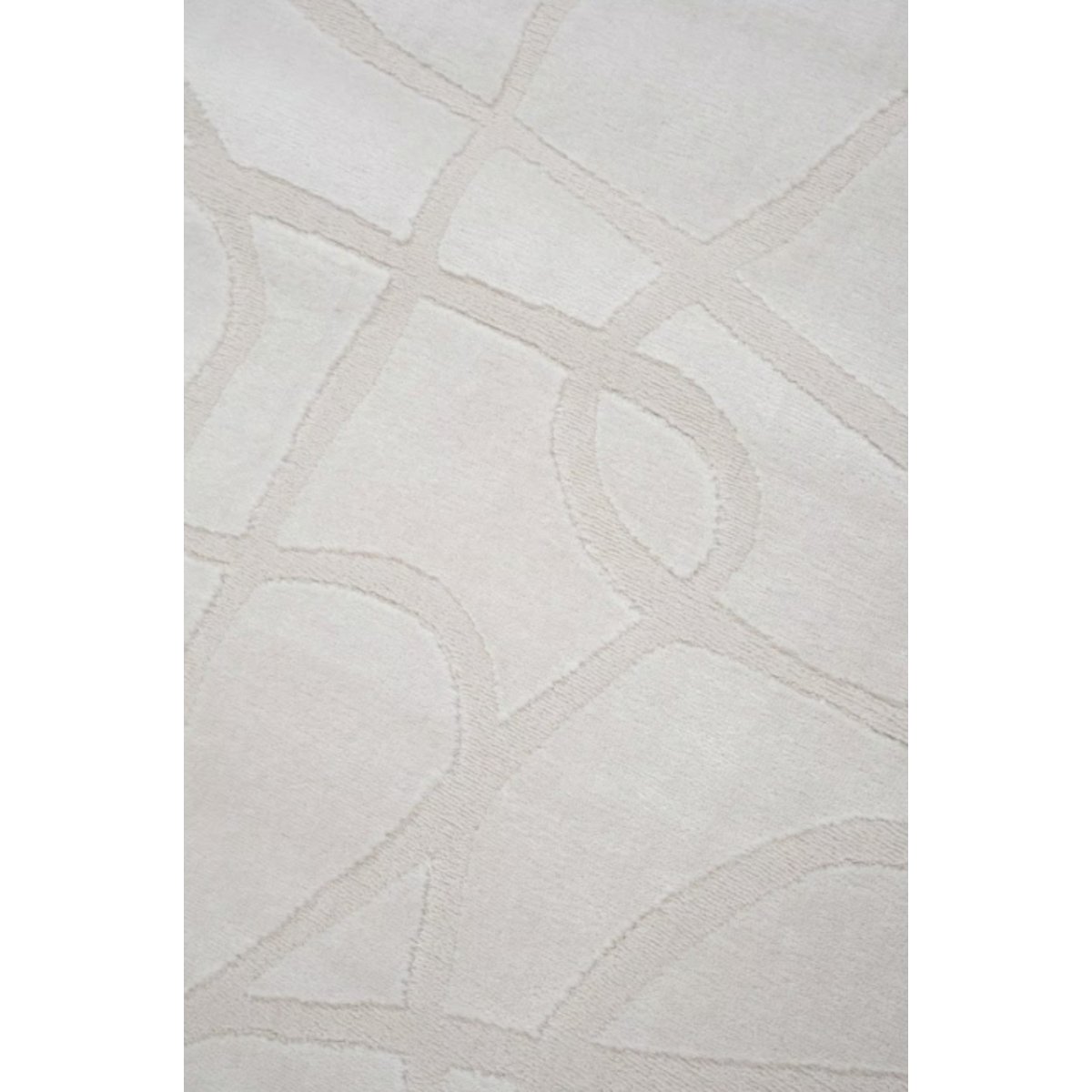 Tapis moderne tissé plat BANQUISE blanc, NOVATREND