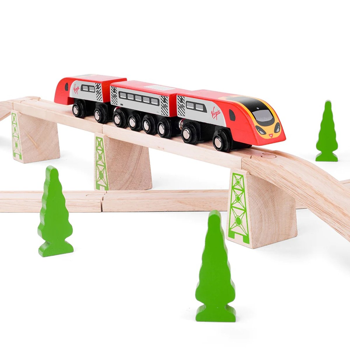 Train Virgin Pendolino rouge, BIGJIGS
