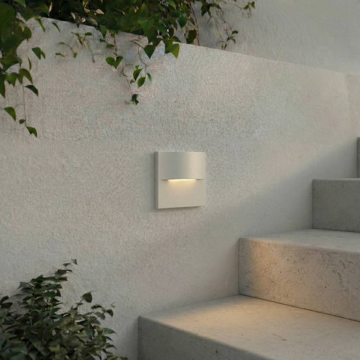 Applique extérieure en aluminium moderneLED blanc, LINDBY