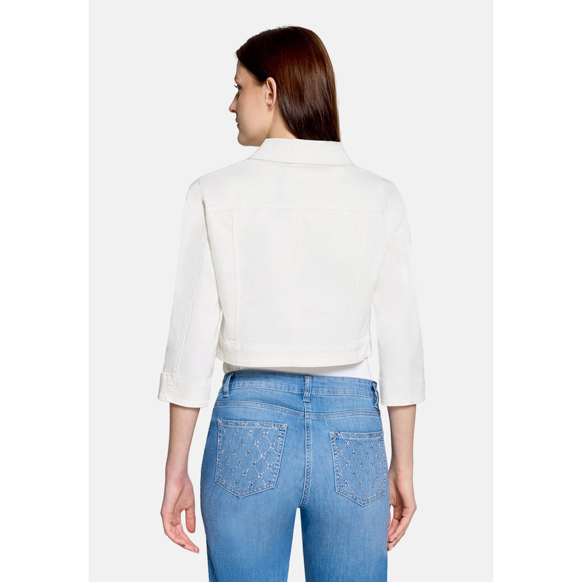 Veste en jean à manches 3/4 blanc, BETTY BARCLAY