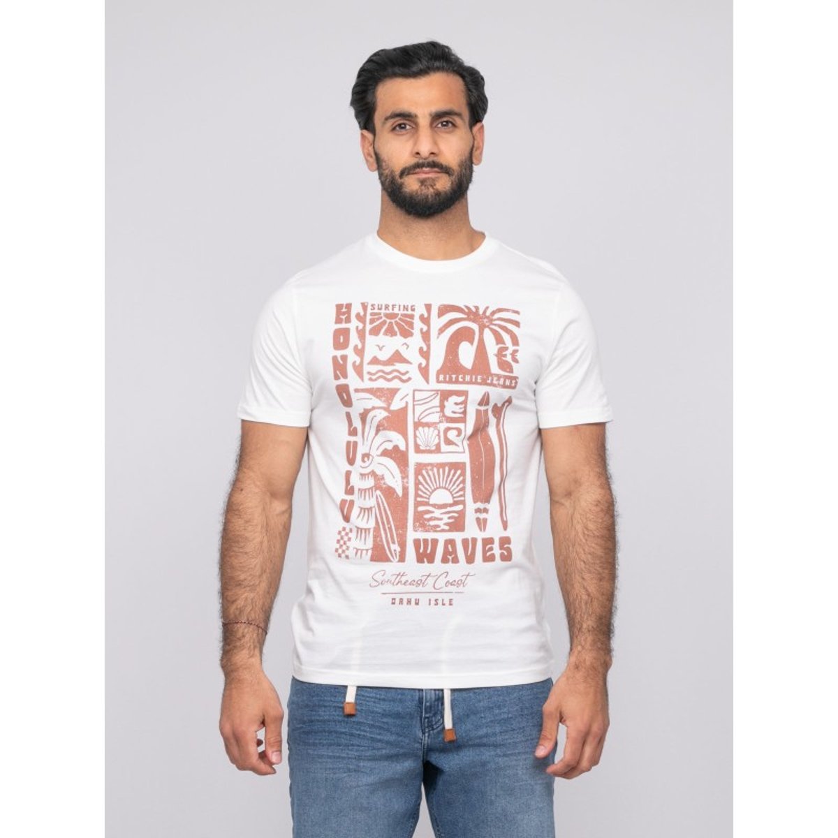 T-shirt Manches Courtes Nirdanub ecru, RITCHIE