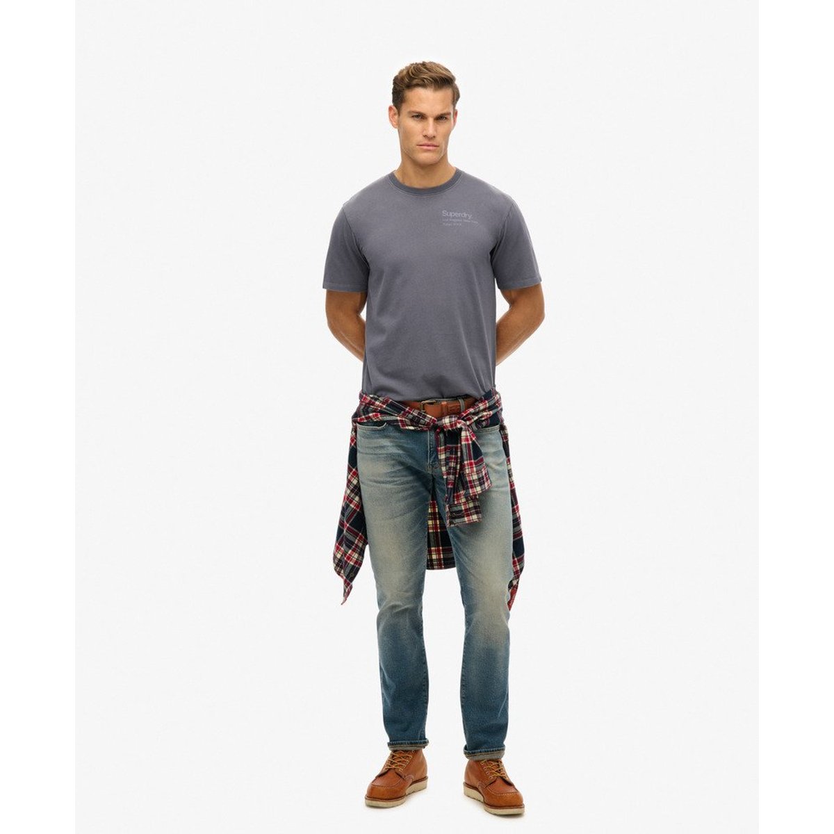 T-shirt Core Logo City gris ardoise magma, SUPERDRY