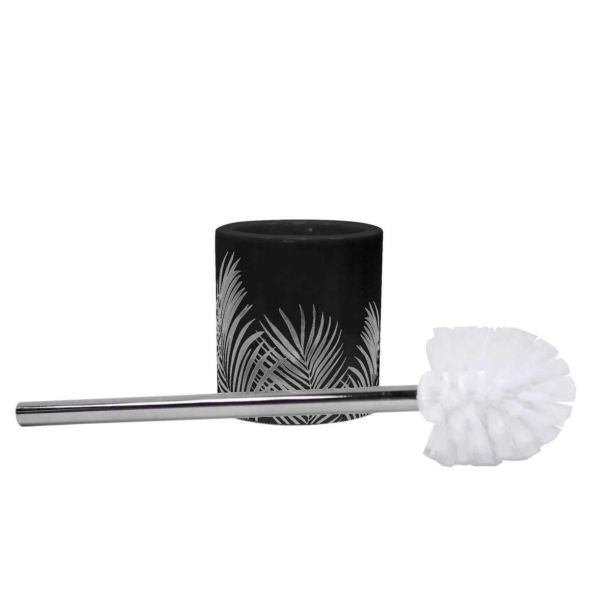 Brosse de toilette Orbella blanc et argent noir, EDEN