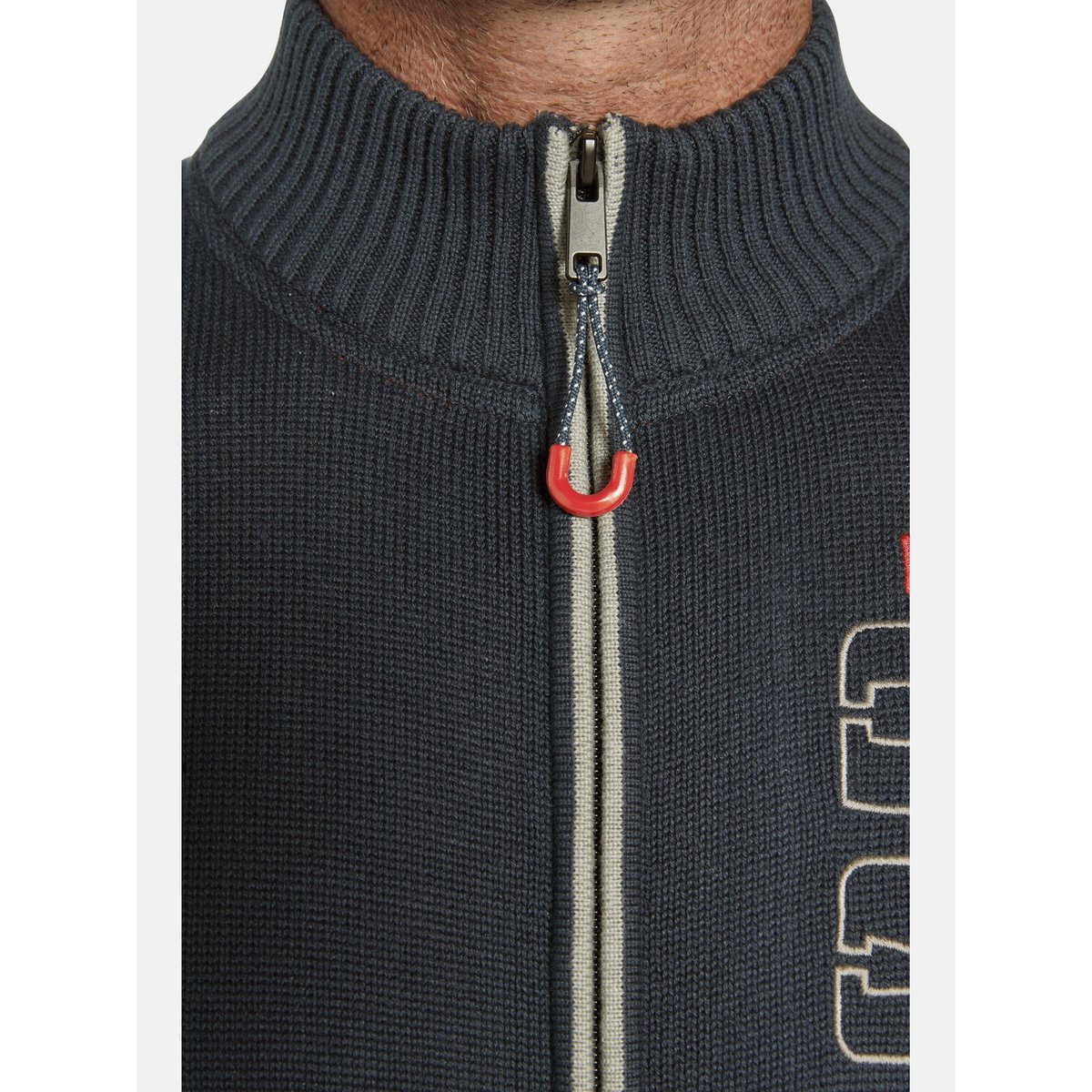 Gilet en maille ROLUF bleu foncé, JAN VANDERSTORM