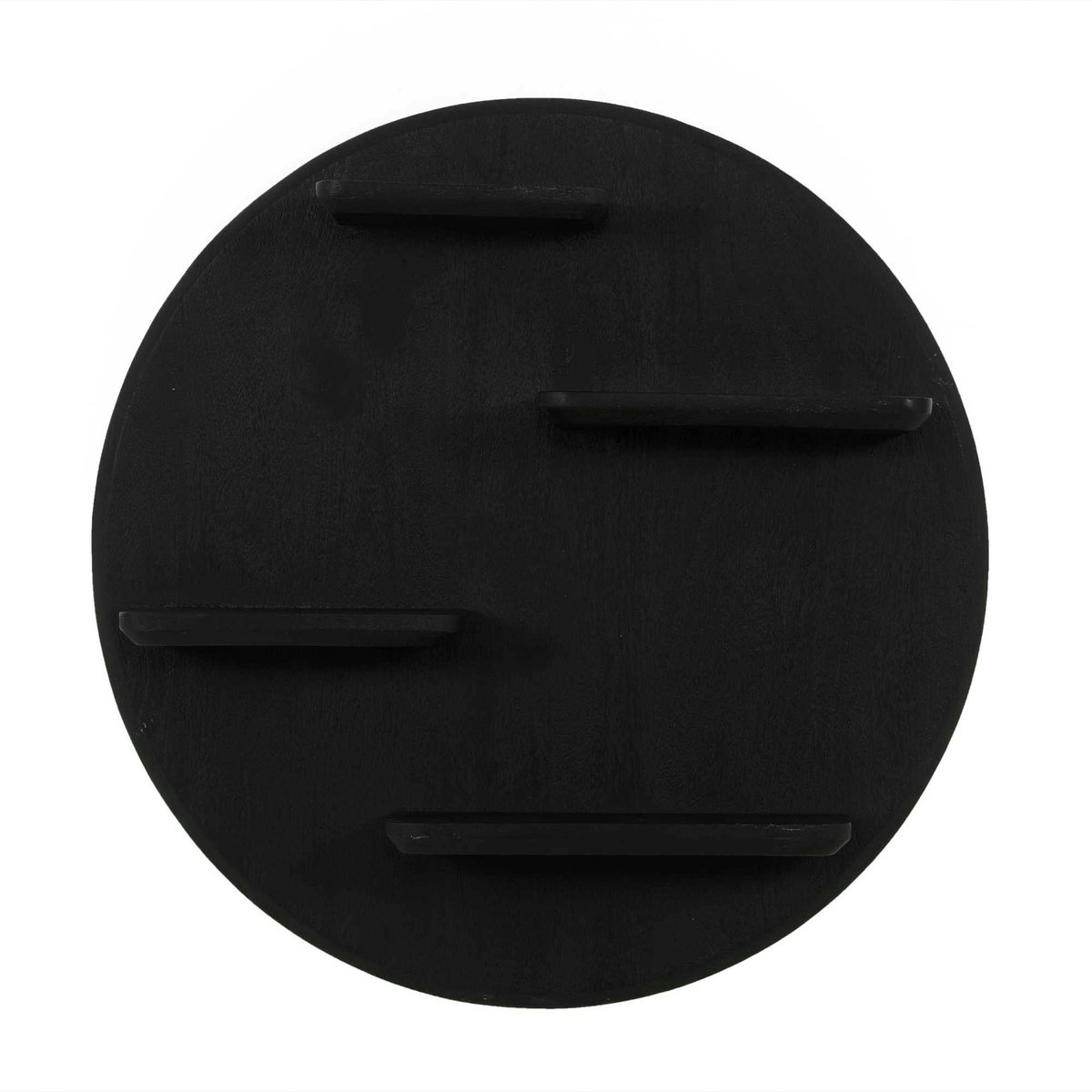 Étagère murale ronde en bois CORTINA noir, PIER IMPORT