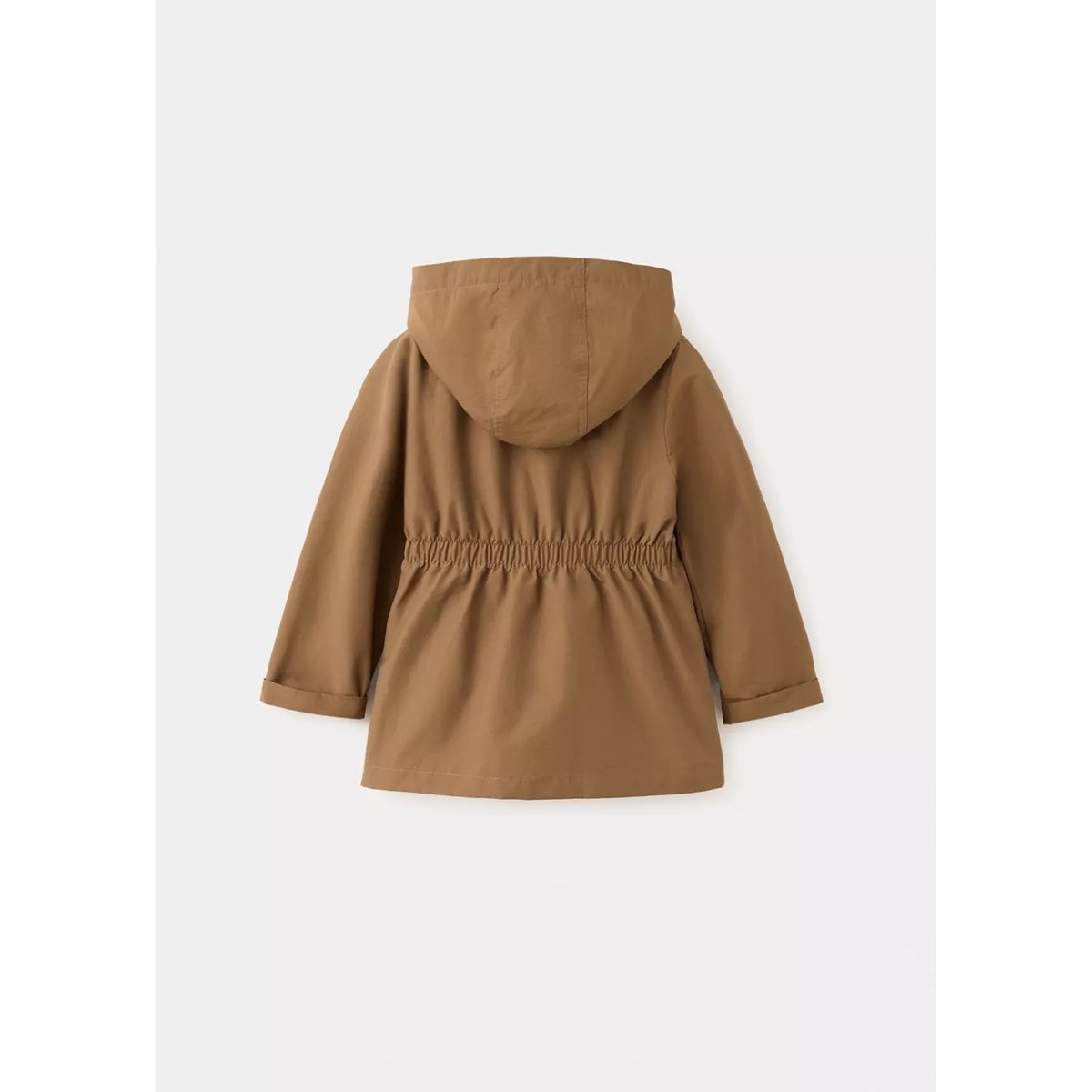 Trench taille froncée rouge-orangé, MANGO BABY