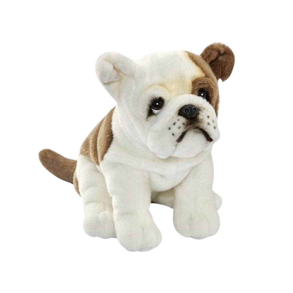 Peluche bulldog francais assis couleur unique, ANIMA