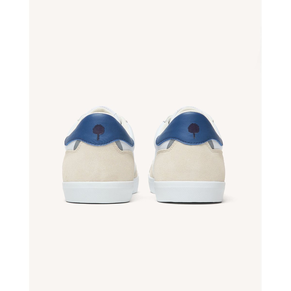 Tennis basses blanc et bleu marine, FAGUO