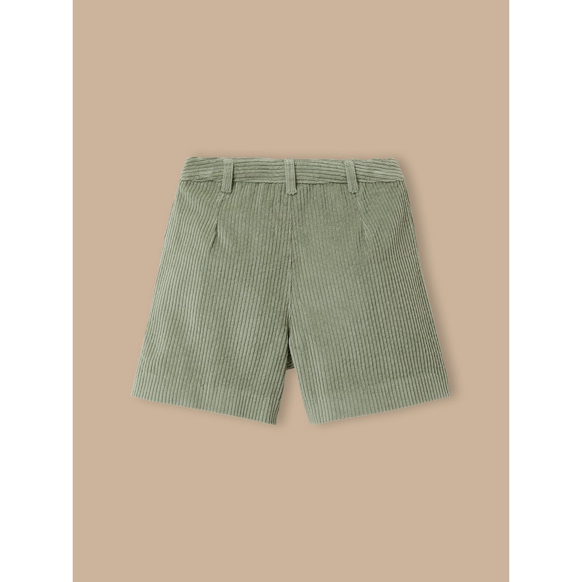 Short velours gaufré taille haute vert pastel, CYRILLUS