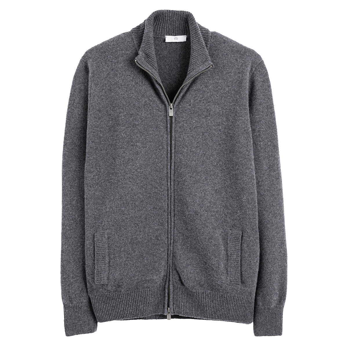 Gilet en lambswool gris chiné, LA REDOUTE COLLECTIONS