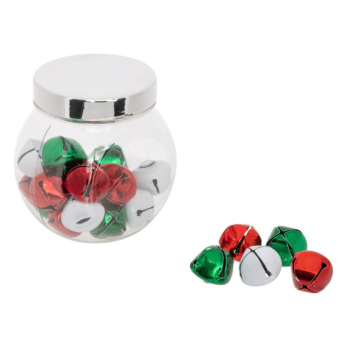 Bocal accessoires déco 24 grelots doré multicolore, ATMOSPHERA