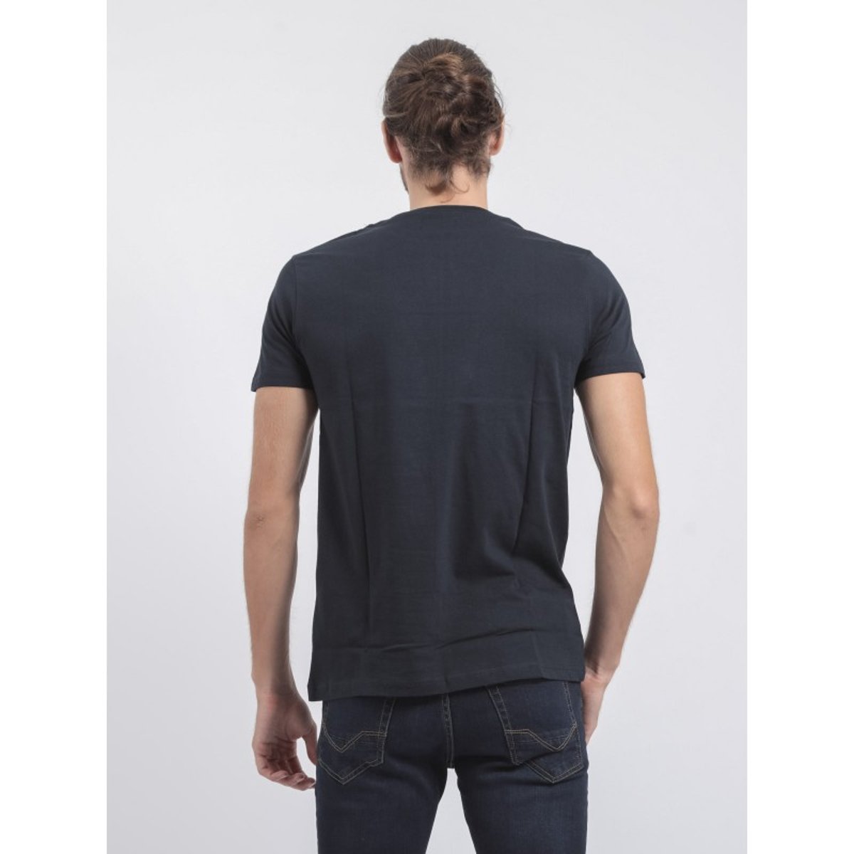 T-shirt Col Rond Pur Coton Jumax bleu marine, RITCHIE