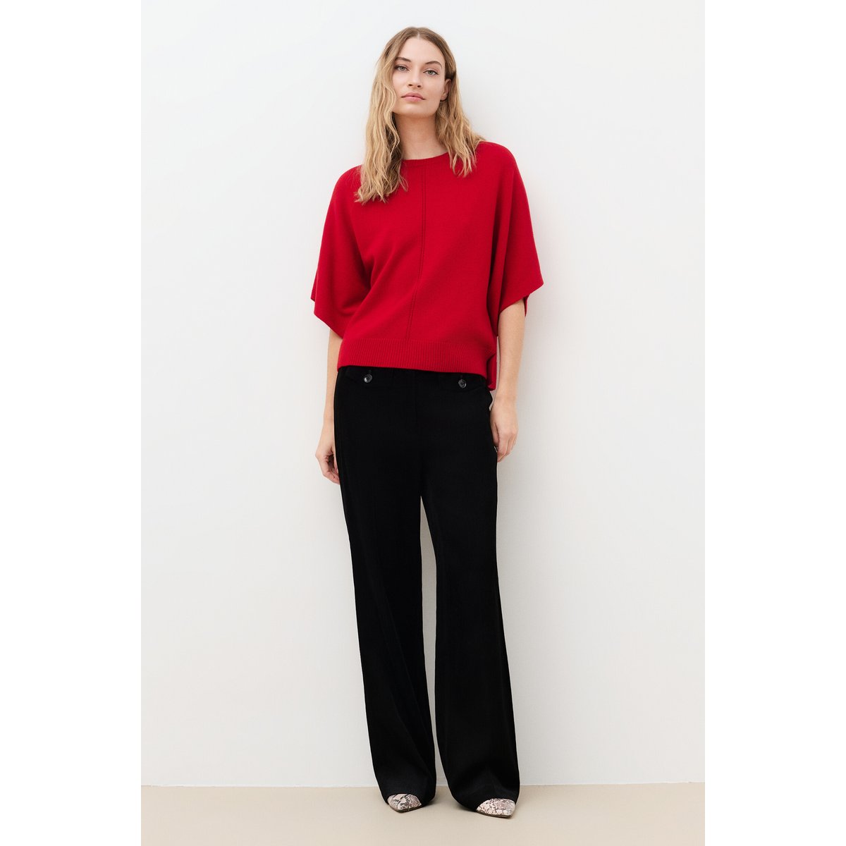 Pull ample col rond MCARMEN rouge, CAROLL