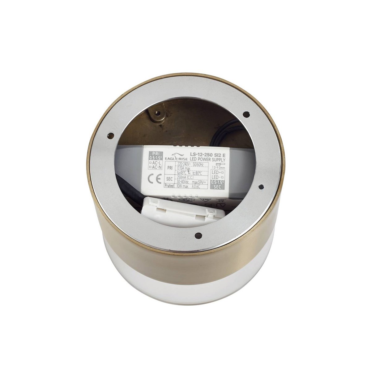 Plafonnier en aluminium moderneLED, Dalila or, transparent, LINDBY