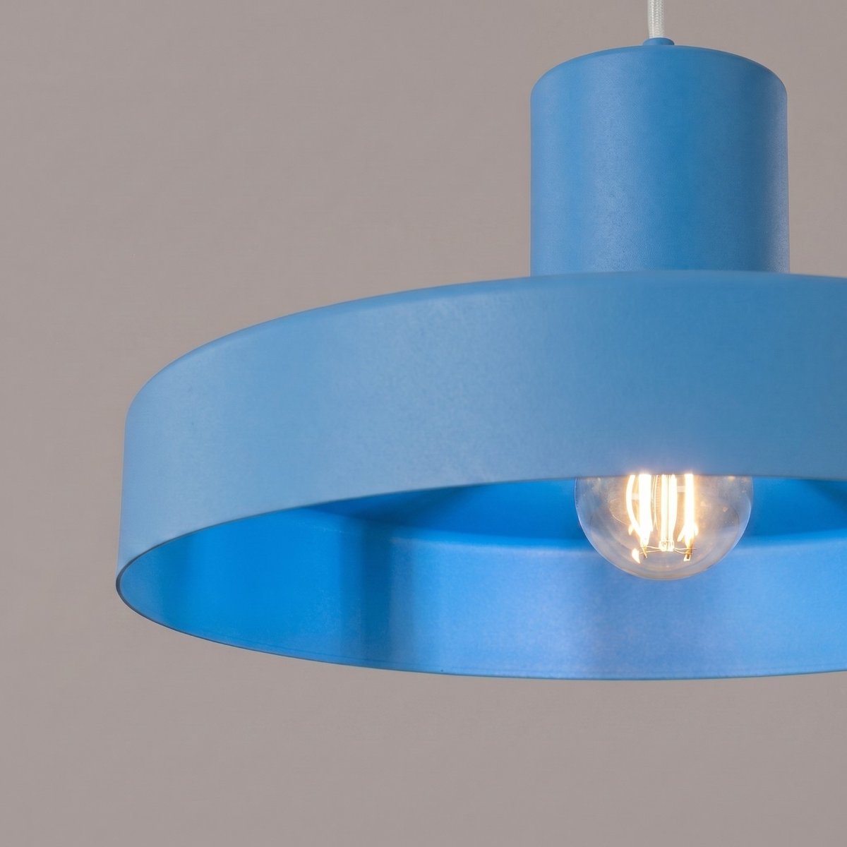 Suspension Acier Bleu E27 1 BILO bleu, EDEN