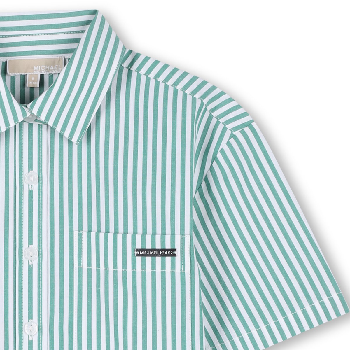 Chemise rayée manches courtes frosty spruce, MICHAEL KORS