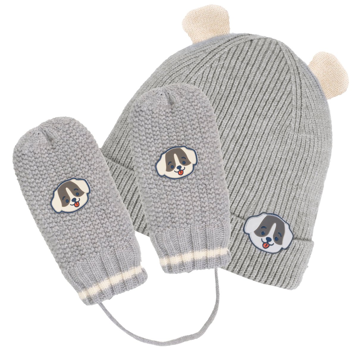 Gants ultra doux, doublées imitation fourrure gris, ISOTONER