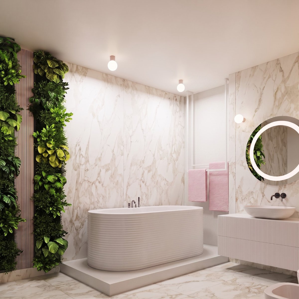 Applique murale Aluminium Rose G9 1 Halo rose, EDEN