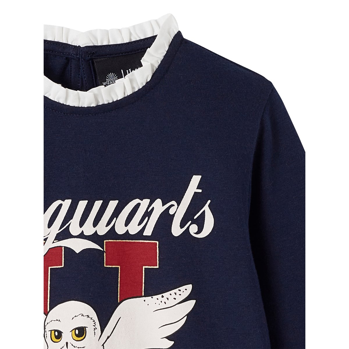 T-shirt manches longues Harry Potter® avec col en voile marine, VERTBAUDET